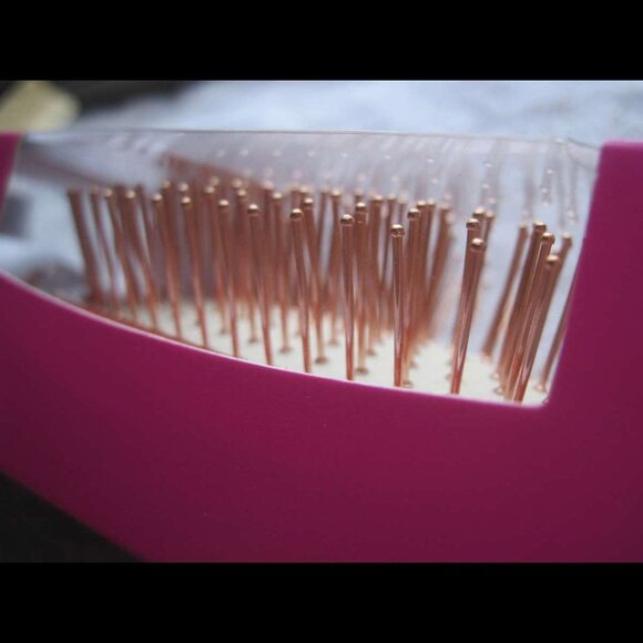 Goody Oval Cushion Copper Stiff Metal Pin Wire Bristles Shine On Fine Hair Brush - Picture 10 of 13